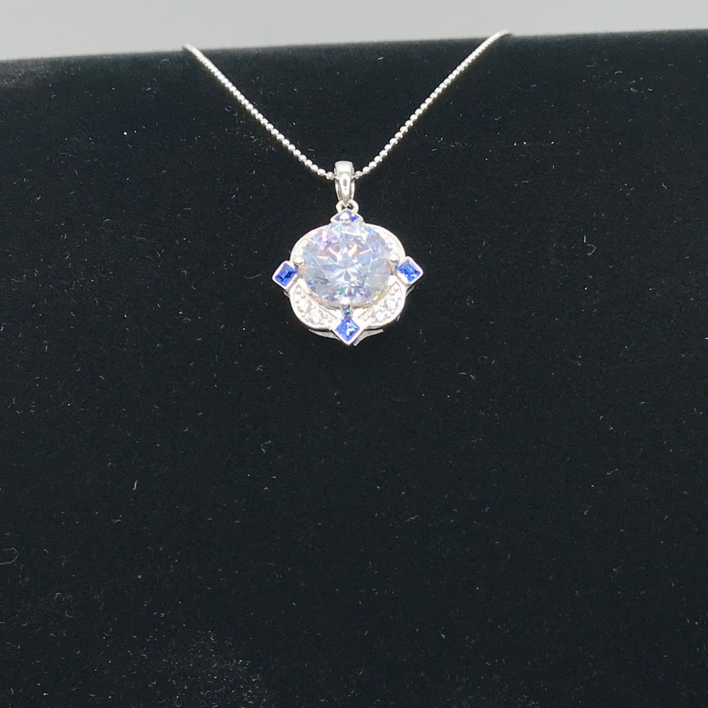 4ct Art Deco Sapphire Pendant - Picture 9 of 14